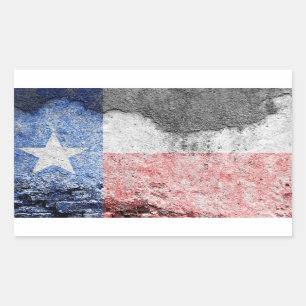 Pegatina Rectangular pared de ladrillo de la bandera de texas