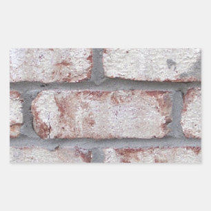 Pegatina Rectangular Pared de ladrillo encalado