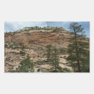 Pegatina Rectangular Paredes de roca desgastadas en el Parque Nacional 