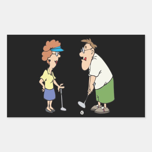 Pegatina Rectangular Parejas que juegan juntas (Anverso)