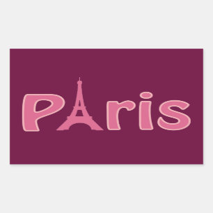 Pegatina Rectangular París