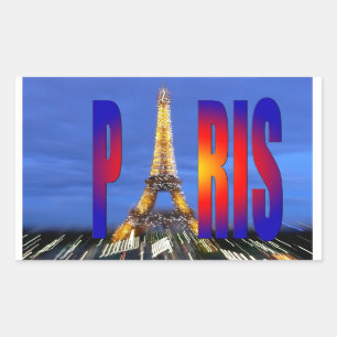 Pegatina Rectangular París Francia