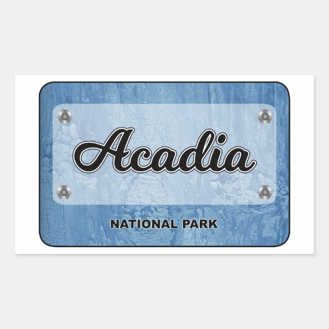 Pegatina Rectangular Parque nacional Acadia (Anverso)