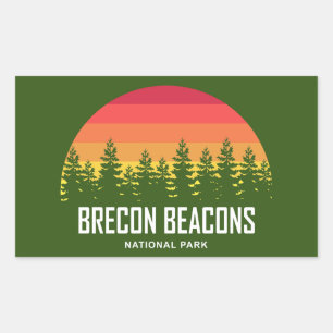 Pegatina Rectangular Parque nacional Brecon Beacons