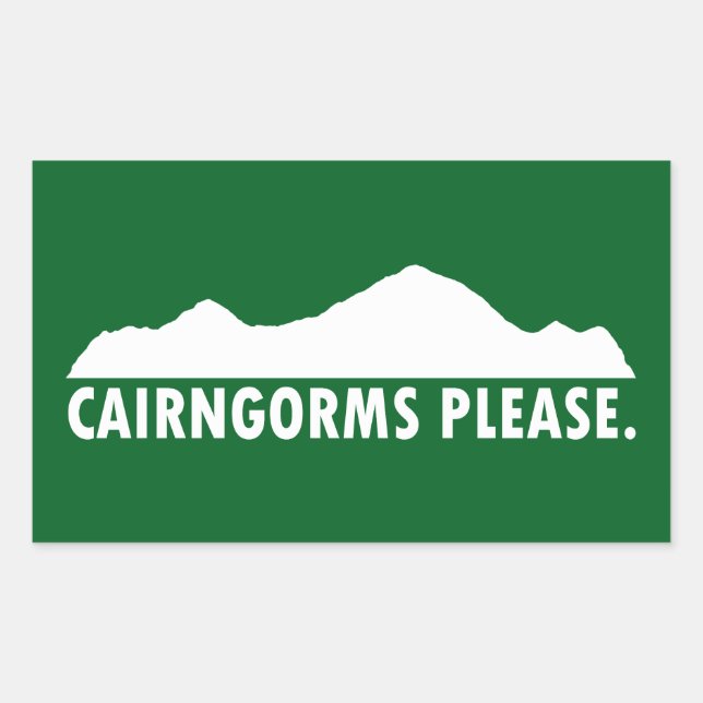 Pegatina Rectangular Parque nacional Cairngorms (Anverso)