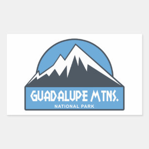 Pegatina Rectangular Parque nacional de las Montañas Guadalupe