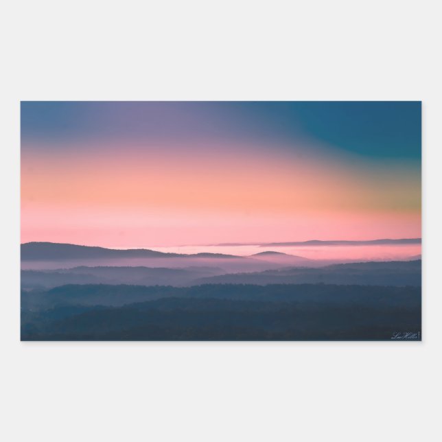 Pegatina Rectangular Parque Nacional de Manantiales Pink Sunrise, Arkan (Anverso)
