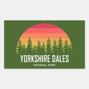 Pegatina Rectangular Parque nacional de Yorkshire Dales