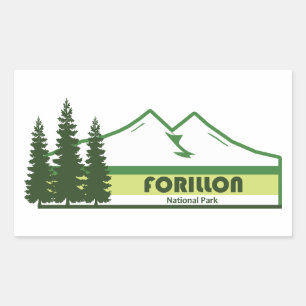 Pegatina Rectangular Parque nacional Forillon Green Stripes
