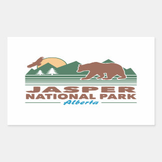 Pegatina Rectangular Parque nacional Jasper