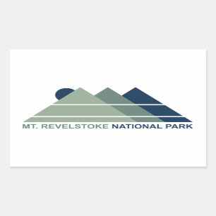 Pegatina Rectangular Parque nacional Mount Revelstoke