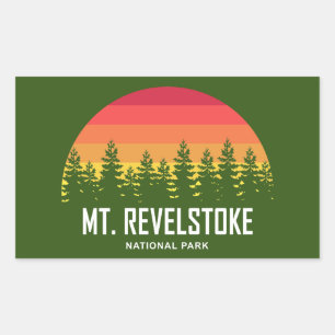 Pegatina Rectangular Parque nacional Mount Revelstoke