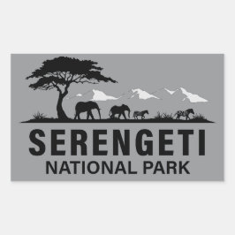 Pegatina Rectangular Parque nacional Serengeti