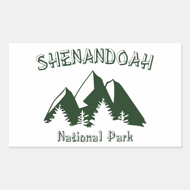 Pegatina Rectangular Parque nacional Shenandoah (Anverso)