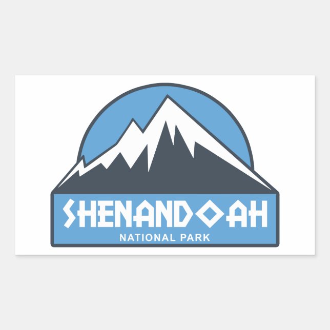 Pegatina Rectangular Parque nacional Shenandoah (Anverso)