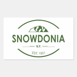 Pegatina Rectangular Parque nacional Snowdonia