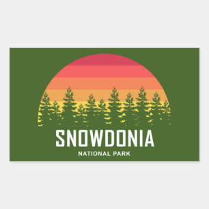 Pegatina Rectangular Parque nacional Snowdonia