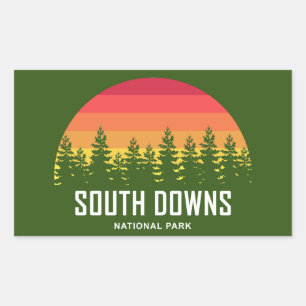 Pegatina Rectangular Parque nacional South Downs