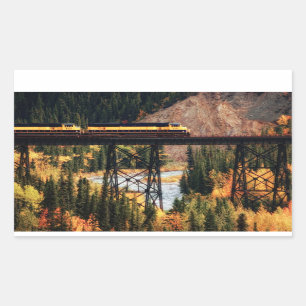 Pegatina Rectangular Parque nacional y coto los E.E.U.U. Alaska de