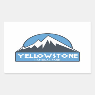 Pegatina Rectangular Parque nacional Yellowstone