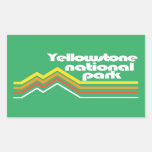 Pegatina Rectangular Parque nacional Yellowstone