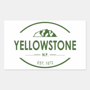 Pegatina Rectangular Parque nacional Yellowstone