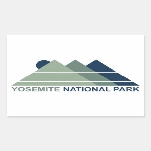 Pegatina Rectangular Parque nacional Yosemite