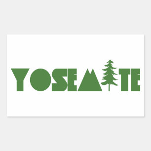 Pegatina Rectangular Parque nacional Yosemite