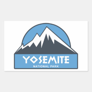 Pegatina Rectangular Parque nacional Yosemite
