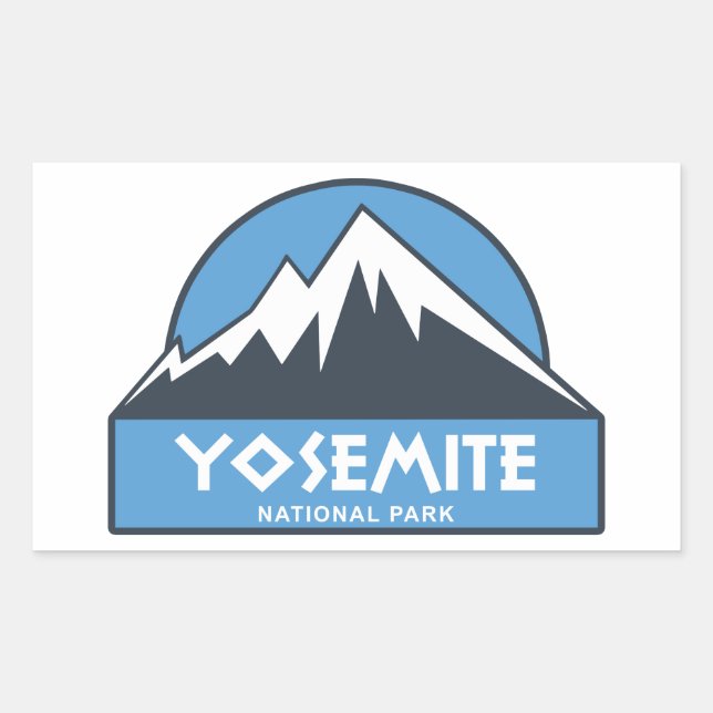 Pegatina Rectangular Parque nacional Yosemite (Anverso)