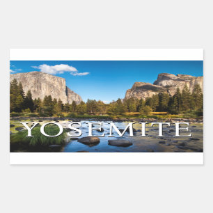 Pegatina Rectangular Parque Nacional Yosemite, California