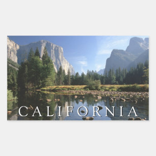 Pegatina Rectangular Parque Nacional Yosemite   California