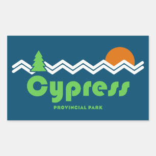 Pegatina Rectangular Parque Provincial Cypress Retro