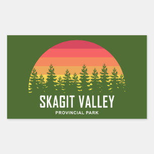 Pegatina Rectangular Parque Provincial del Valle de Skagit