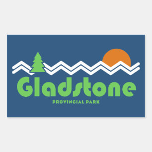 Pegatina Rectangular Parque provincial Gladstone Retro