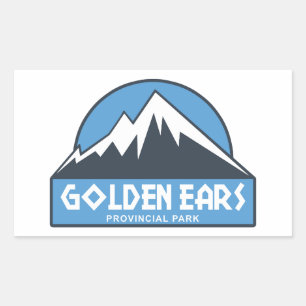 Pegatina Rectangular Parque Provincial Golden Ears Columbia Británica