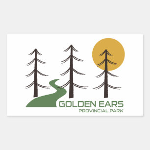 Pegatina Rectangular Parque Provincial Golden Ears sendero de Columbia