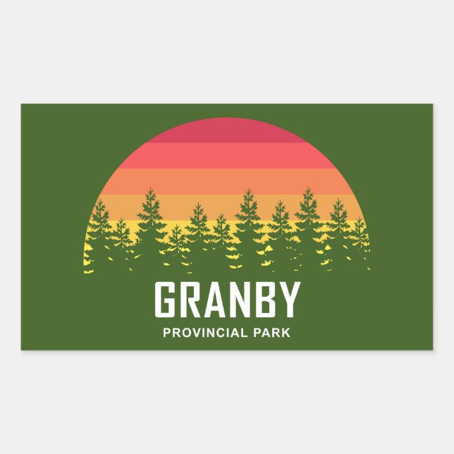 Pegatina Rectangular Parque Provincial Granby (Anverso)