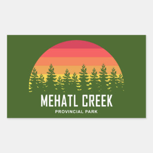 Pegatina Rectangular Parque provincial Mehatl Creek