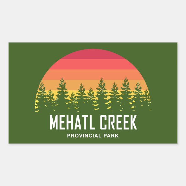 Pegatina Rectangular Parque provincial Mehatl Creek (Anverso)