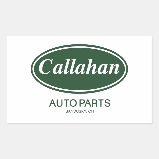 Pegatina Rectangular Partes automáticas de Callahan (Anverso)