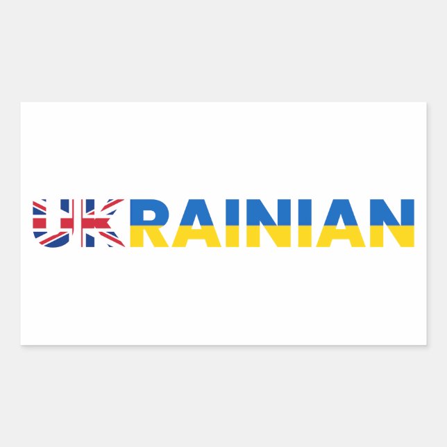 Pegatina Rectangular Partidario de Reino Unido (Anverso)
