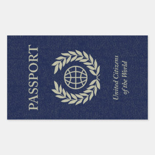 Pegatina Rectangular pasaporte de la marina