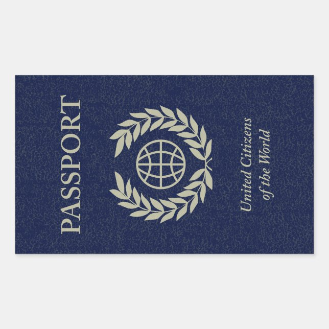 Pegatina Rectangular pasaporte de la marina (Anverso)