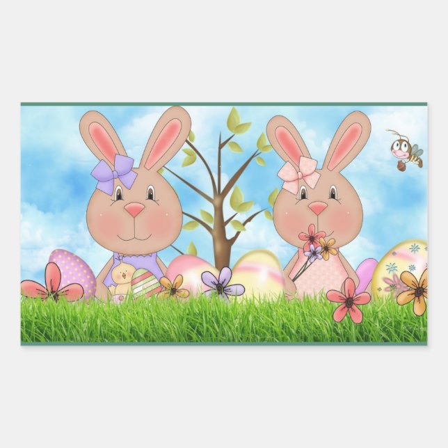 Pegatina Rectangular Pascua (Anverso)