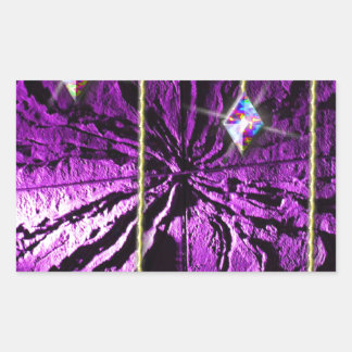 Pegatina Rectangular Pasión de cristal morado