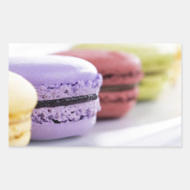 Pegatina Rectangular Pastel Chef French Macaron