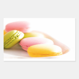 Pegatina Rectangular Pastel Chef French Macaron
