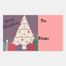 Pastel Merry Christmas Tree & Presents