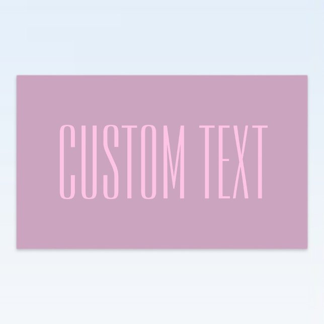 Pegatina Rectangular Pastel Púrpura y Rosa Claro | Texto Editable Moder (Subido por el creador)